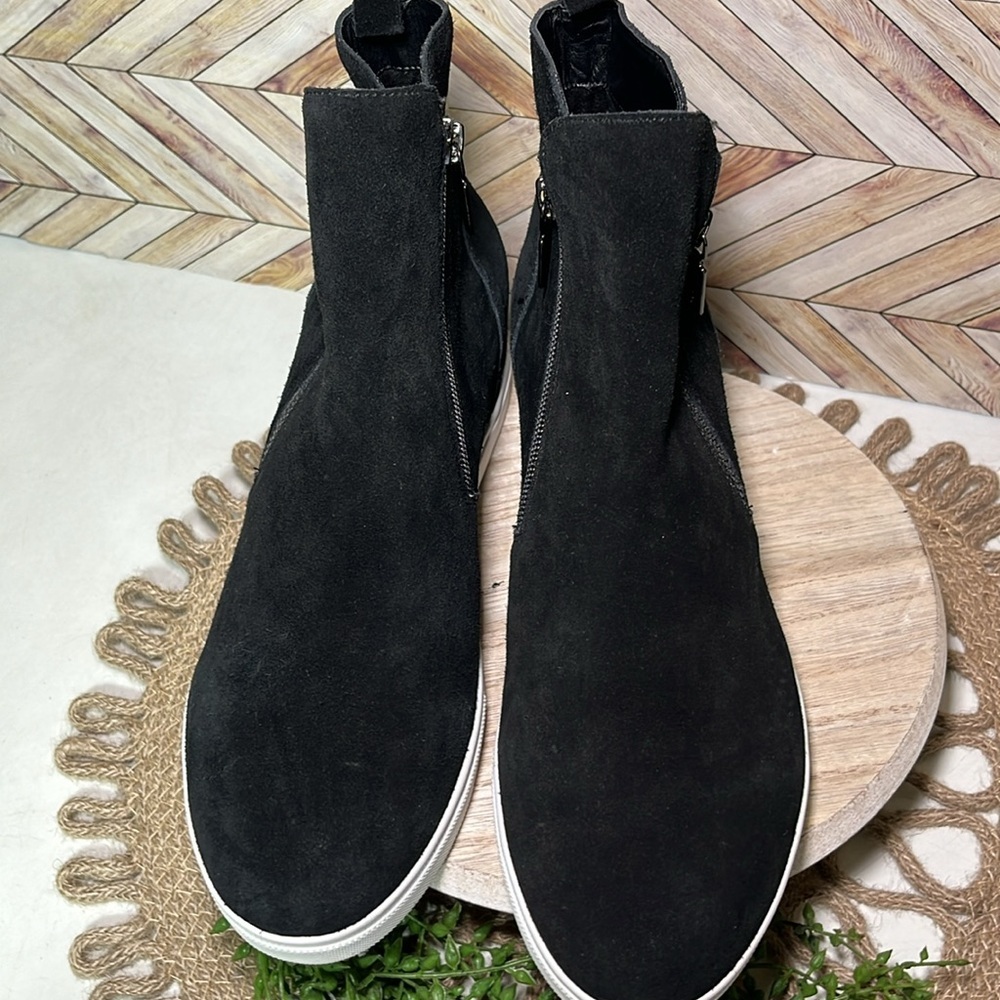 Blondo Giselle Sz 11 Waterproof Black Suede High Top Ankle‎ Double Zipper Boot - Picture 2 of 10